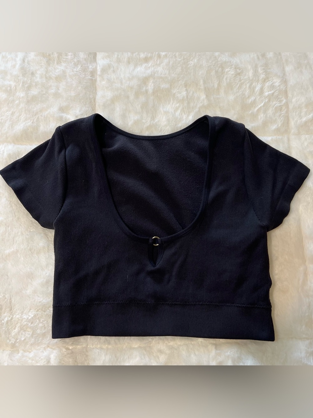 Aerie black crop top